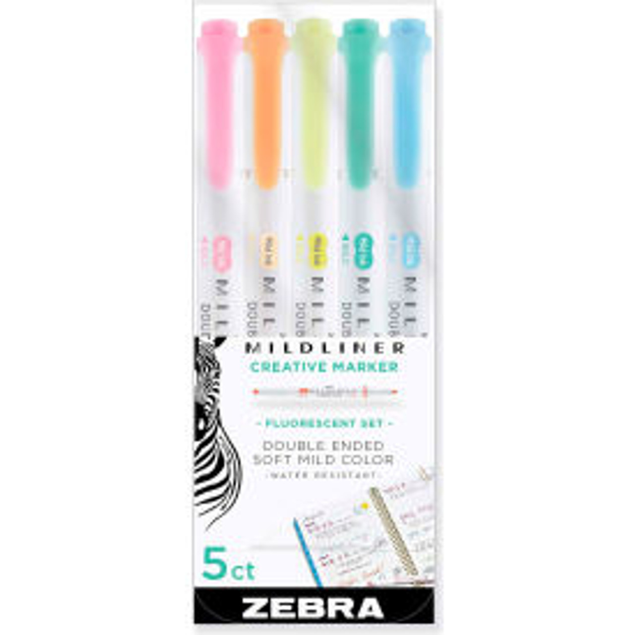 ZEBRA PEN 78105 MARKER,MILDL,FLUOR 5PK ZEBRA PEN 78105 MARKER,MILDL,FLUOR 5PK