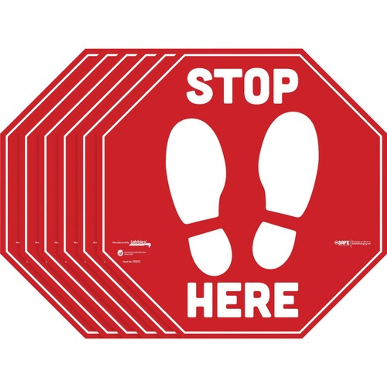 TABBIES 29202 TABBIES  CARPET DECAL, STOP HERE, 12"WX1