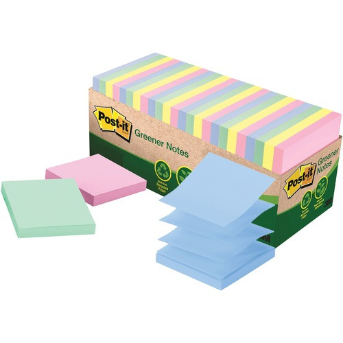 3M R330RP18CP 3M  POP-UP NOTES, RECYCLED, 3"X3", 100 S