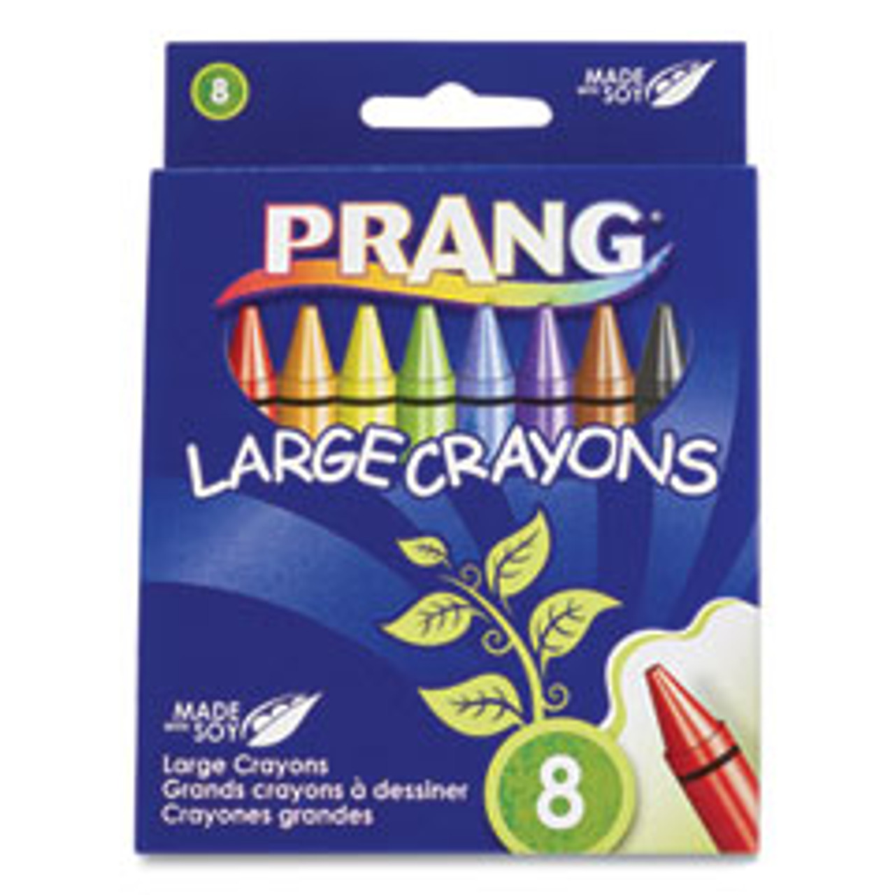 DIXON TICONDEROGA CO. X00900 CRAYON,LARGE 8 COLOR,AST