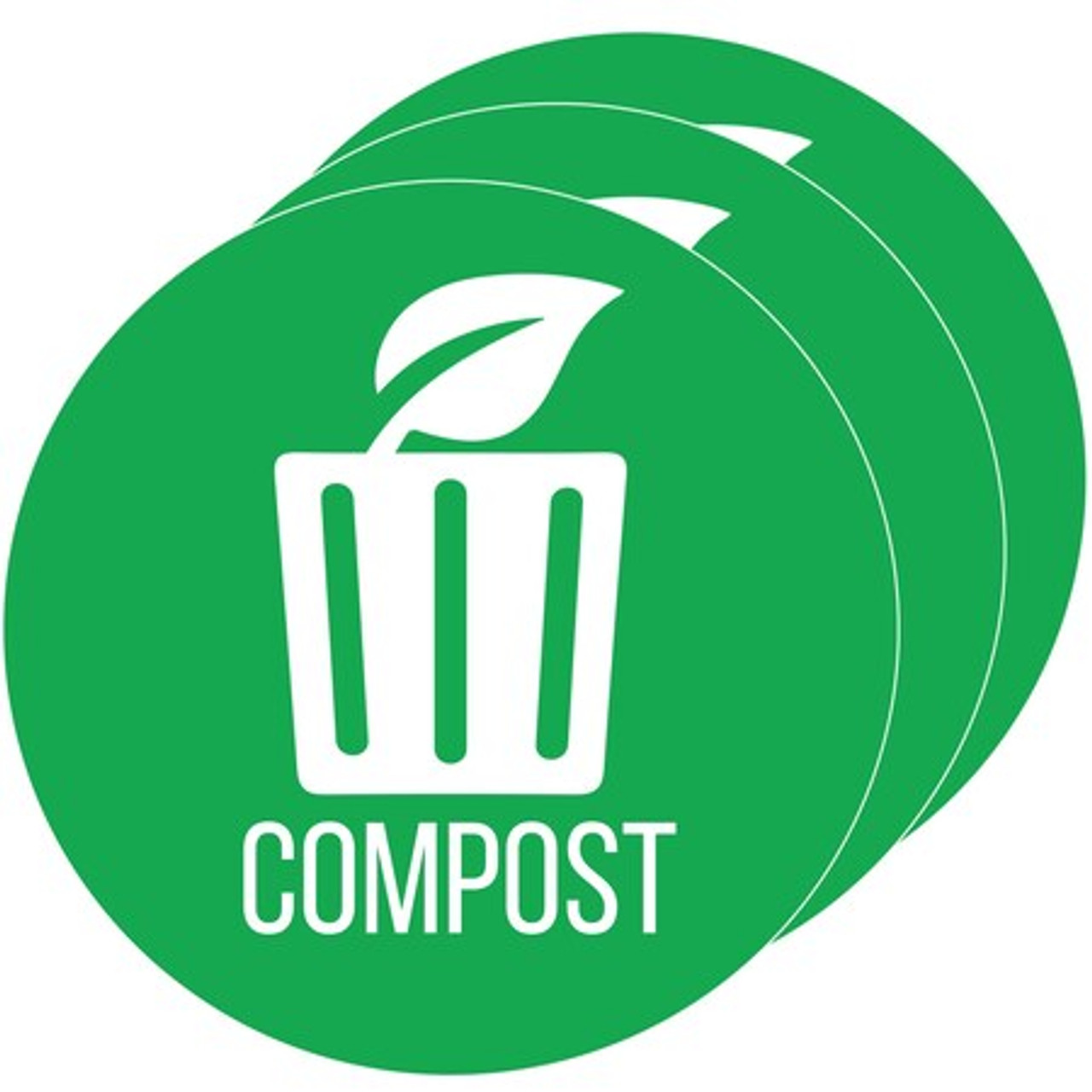 HLS COMMERCIAL HLSKERCCOMP3 VINYL COMPOST DECAL STICKER SET, UV,PK 3