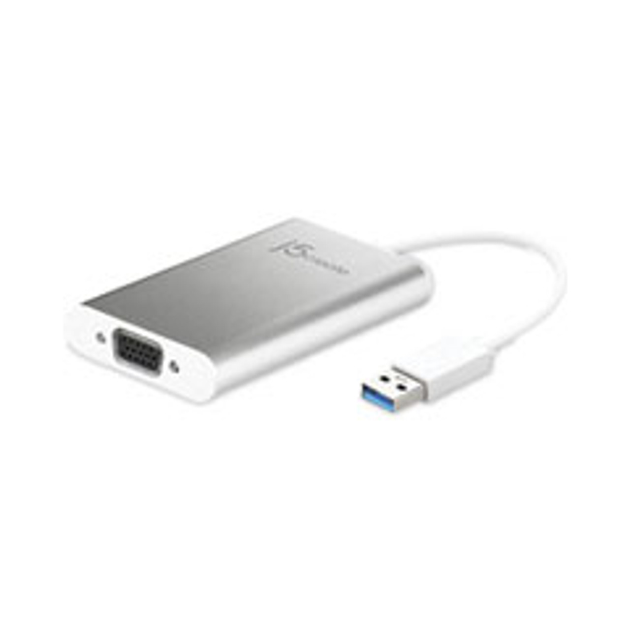 J5 CREATE JUA311 USB TO VGA ADAPTER, 5.91", SILVER/WHITE