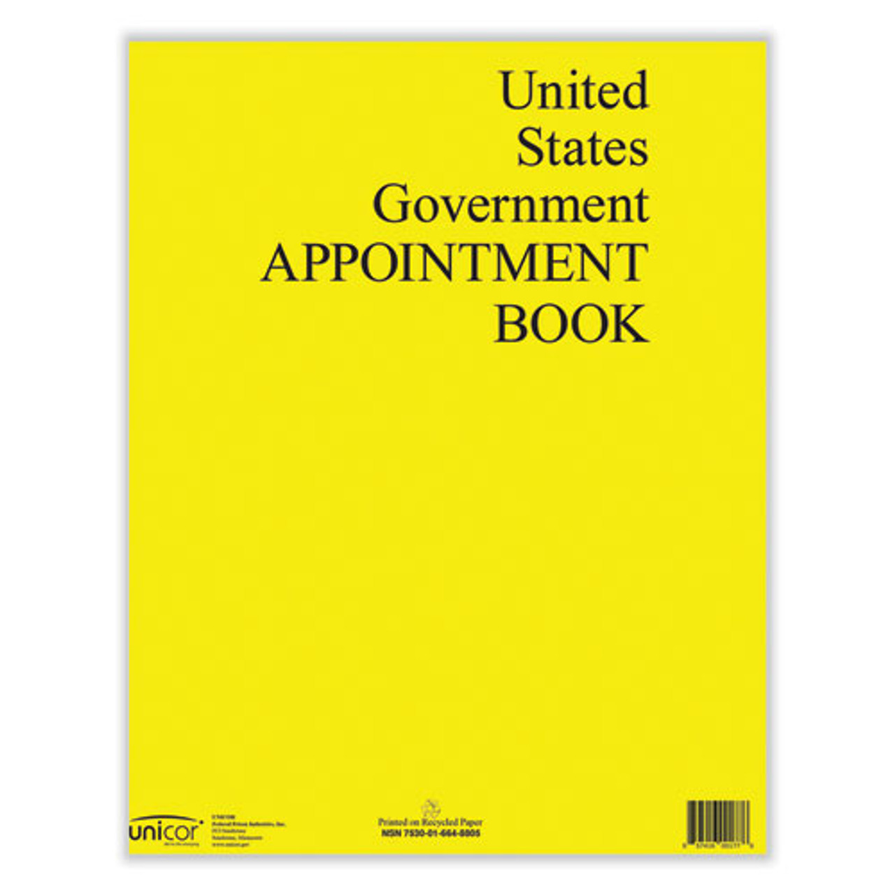 UNICOR 7530-01-664-8805 APPOINTMENT BOOK,2024 UNICOR 7530-01-664-8805 APPOINTMENT BOOK,2024