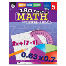 SHELL EDUCATION 50808 180 DAYS OF MATH GR 5