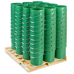 USC S-7914GS PLASTIC PAIL SKID LOT - 5 GALLON, GREEN