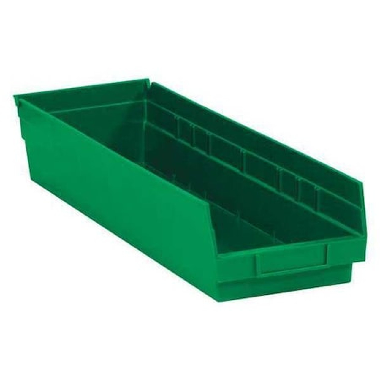 BOX PARTNERS BINPS122G 23 5/8" X 6 5/8" X 4" GREEN PLASTIC SHEL