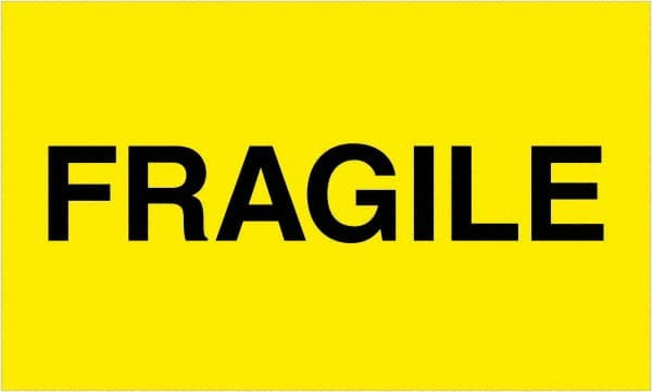TAPE LOGIC DL2422 3" X 5" - "FRAGILE" (FLUORESCENT YELLOW)