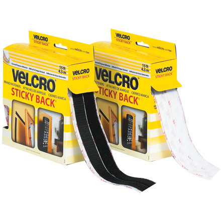 VELCRO VEL104 TAPE,2X15' WHITE VELCRO COMBO PACKS