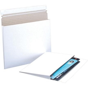 BOX PARTNERS RM1G FLAT MAILERS, 10" X 7 3/4" X 1", WHITE
