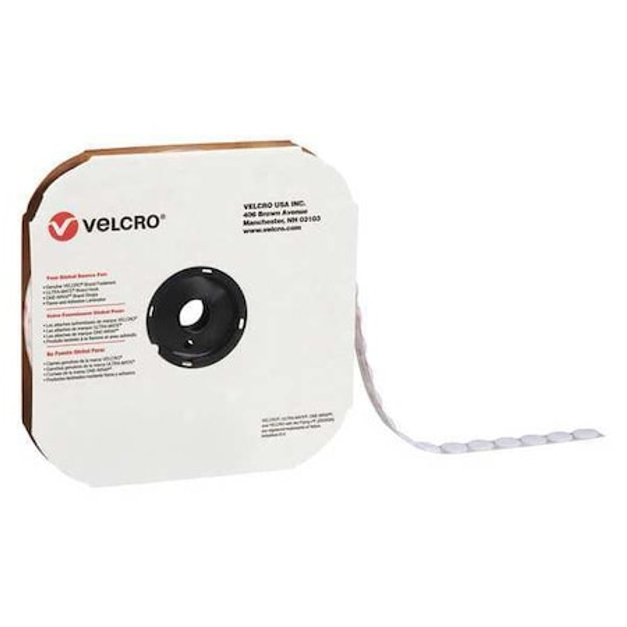 VELCRO VEL177 TAPE,1 7/8,LOOP,WHITE , INDIVIDUAL DOTS