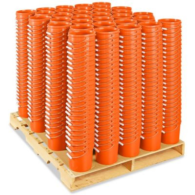 USC S-17941OS PLASTIC PAIL SKID LOT - 1 GALLON, ORANGE