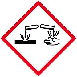 USC S-21334 GHS PICTOGRAM LABELS - CORROSION, 1 X 1"