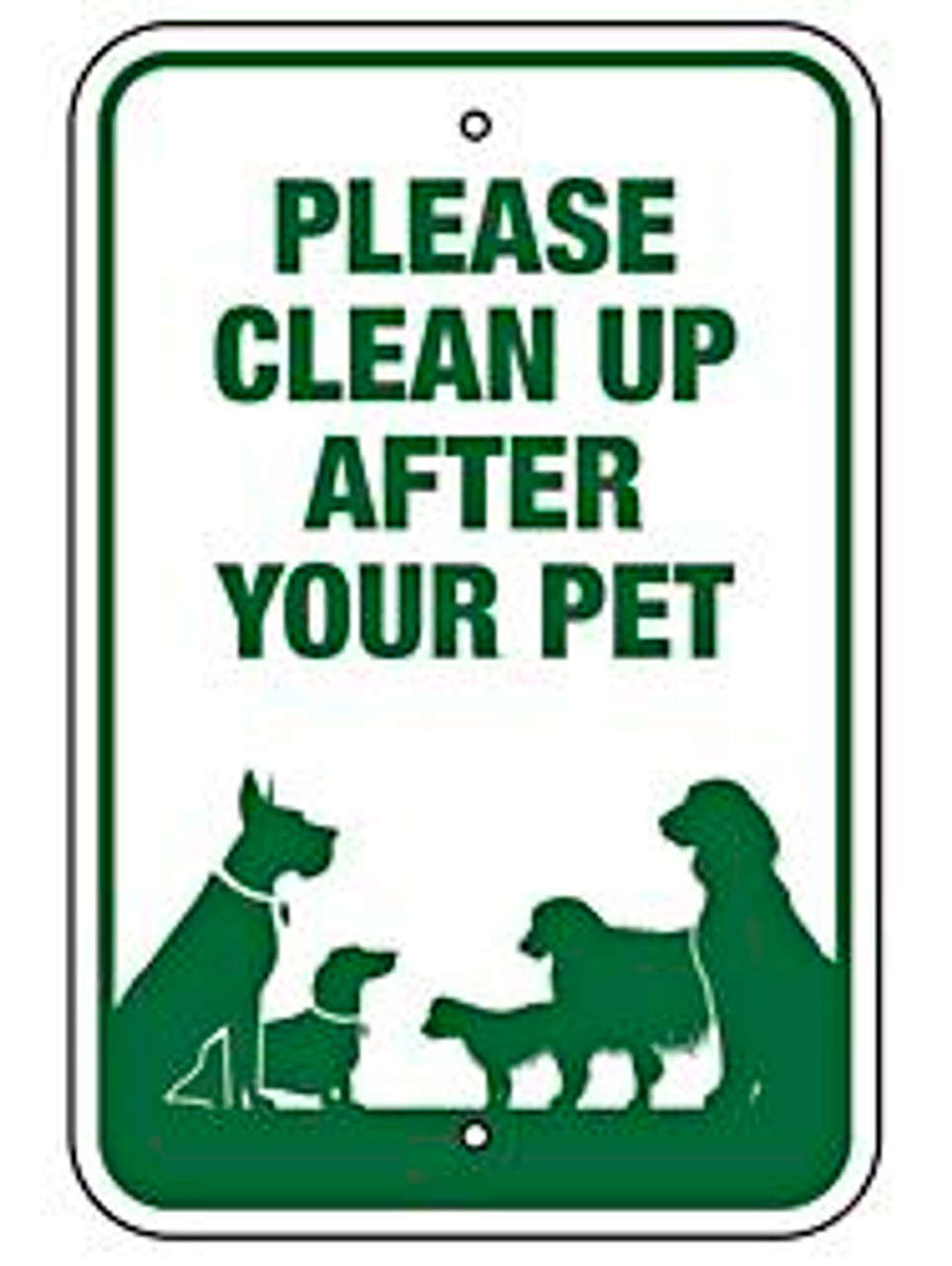 USC H-5942 DOG WASTE SYSTEM SIGN - 12 X 18"