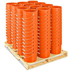 USC S-9942OS PLASTIC PAIL SKID LOT - 3.5 GALLON, ORAN