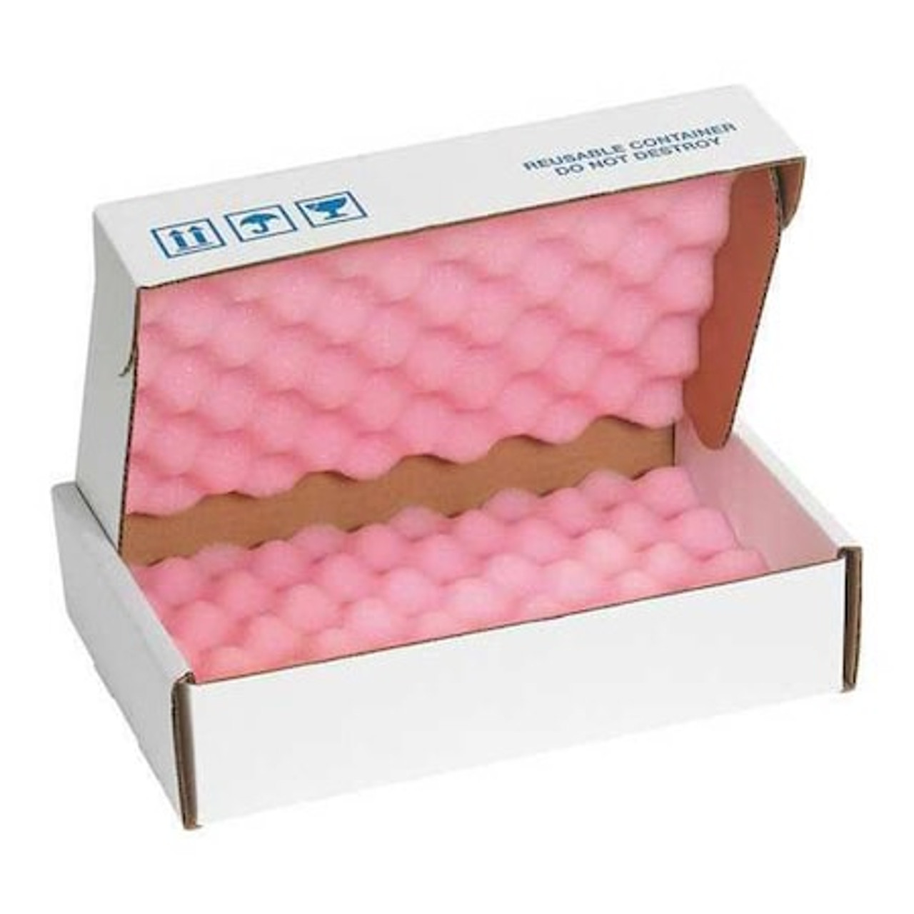 BOX PARTNERS FSA1282 ANTI-STATIC FOAM SHIPPERS, 12" X 8" X 2 