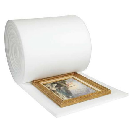 BOX PARTNERS FR2472 SOFT FOAM ROLL, 1/2" X 24" X 72', WHITE,