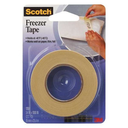 SCOTCH T934178 3M™ 178 FREEZER TAPE, 3/4" X 1000', NATU