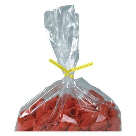 BOX PARTNERS PLT6Y PLASTIC TWIST TIES, 6" X 5/32", YELLOW, 