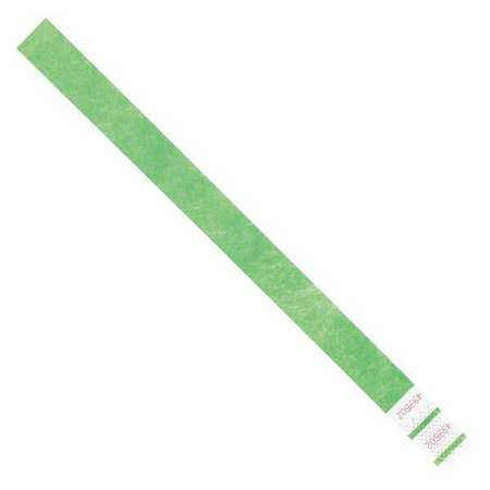 TYVEK WR101GN TYVEK® WRISTBANDS, 3/4" X 10", GREEN, 50