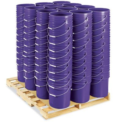 USC S-7914PURS PLASTIC PAIL SKID LOT - 5 GALLON, PURPLE