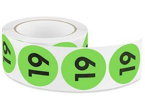 USC S-22884 2" CIRCLE LABELS - "19"