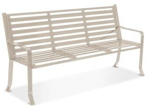 USC H-7930BE TERRACE BENCH WITH BACK - 6', BEIGE