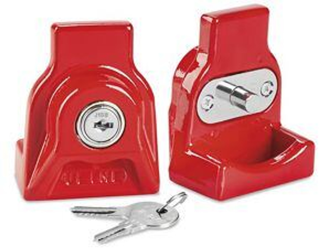 USC H-907R METAL TRAILER LOCKS - KEYED ALIKE, RED