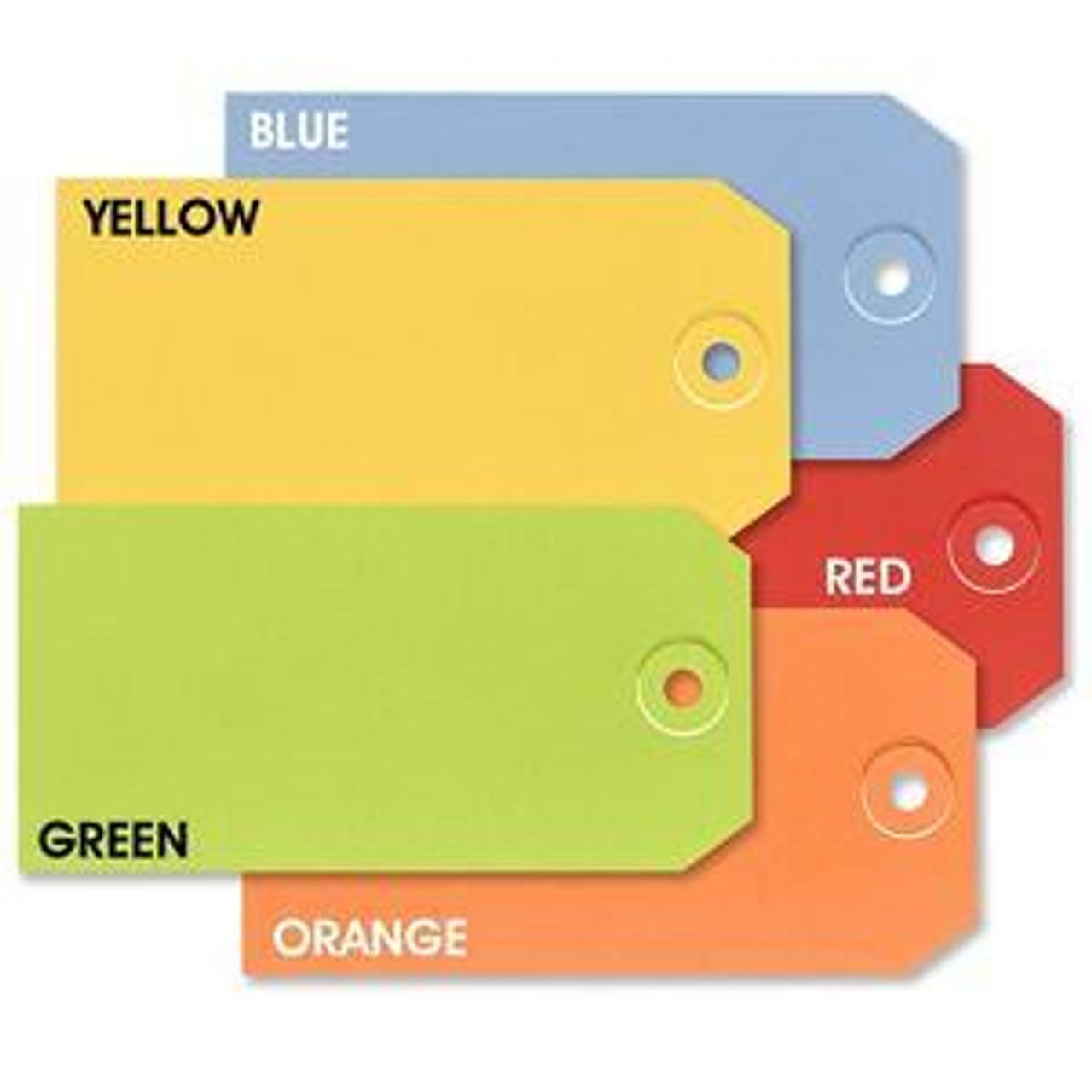 USC S-15229PLAIN ASSORTED COLOR SHIPPING TAGS - #5, 4 3Â