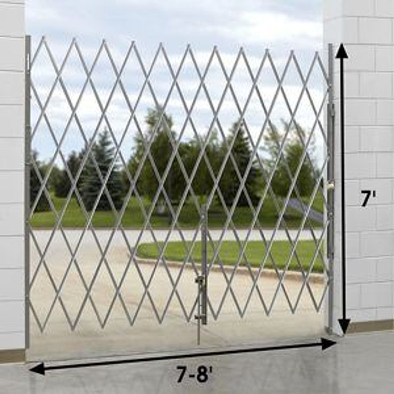 USC H-6373 FOLDING SECURITY GATE - 7-8' X 7'