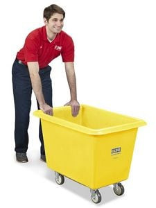 USC H-2106Y POLY BOX TRUCK - 6 BUSHEL, YELLOW