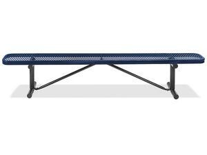 USC H-3503NB METAL BENCH WITHOUT BACK - 8', NAVY