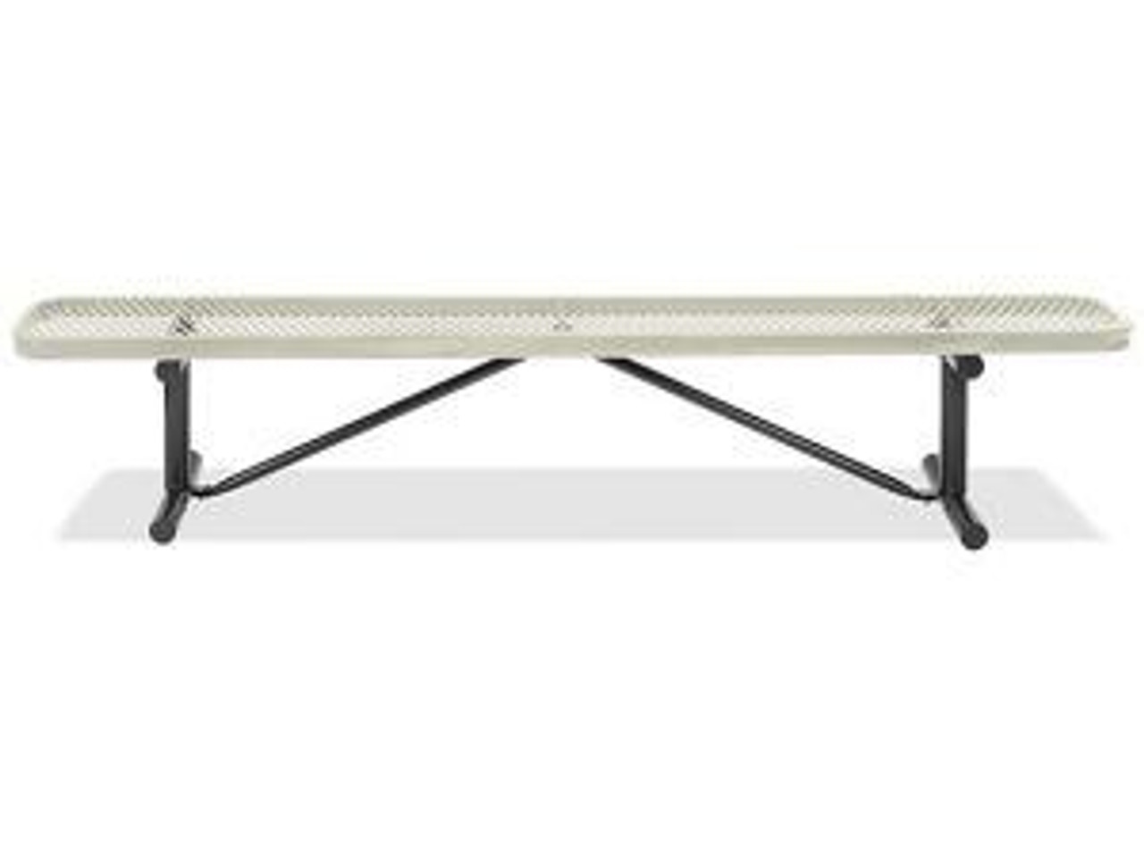 USC H-3503BE METAL BENCH WITHOUT BACK - 8', BEIGE