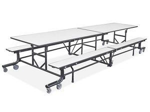 USC H-9447GR MOBILE CAFETERIA TABLE - LIGHT GRAY