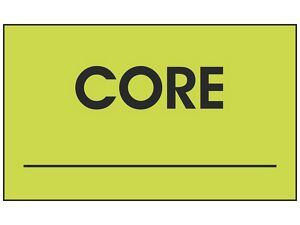 USC S-24220 "CORE _____" LABEL - 3 X 5"