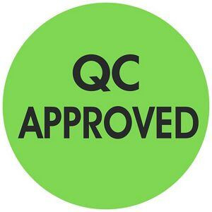 USC S-24237 CIRCLE INVENTORY CONTROL LABELS - "QC AP