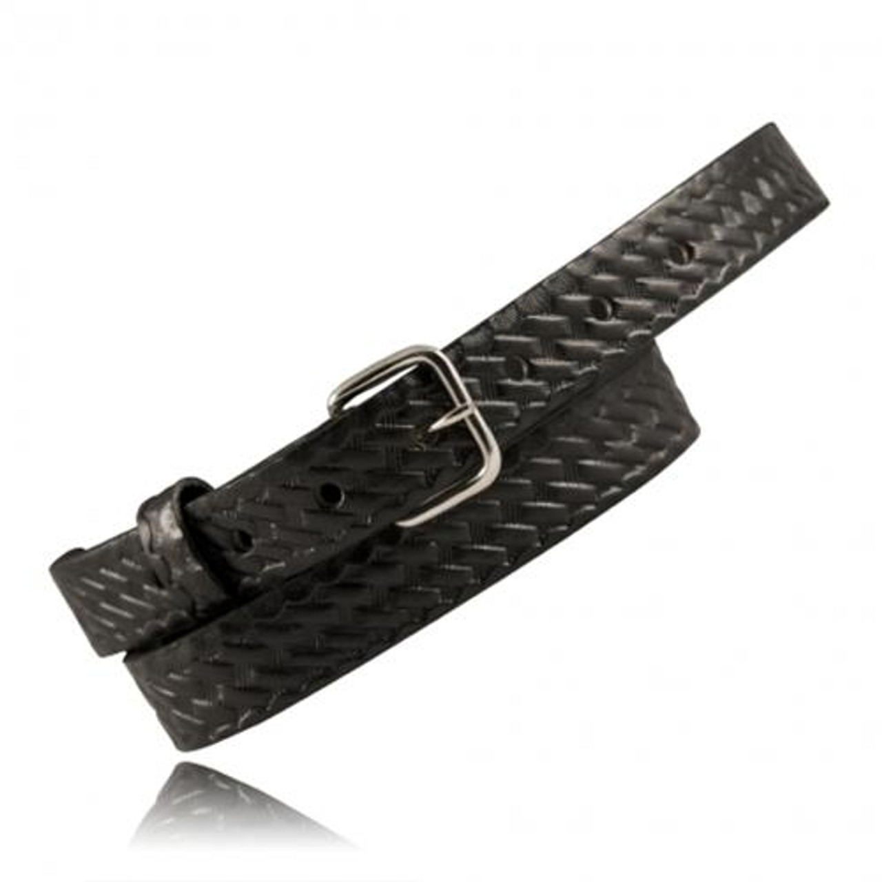 BOSTON LEATHER 6581-3-54 OFF DUTY BELT, 54 BASKET WEAVE,BLACK