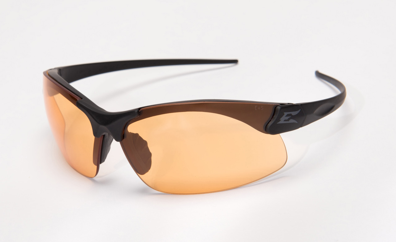 EDGE EYEWEAR SSE610-TT SAFETY GLASSES,TIGER'S EYE VAPOR SHIELD