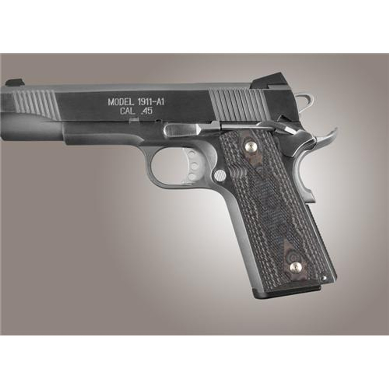 HOGUE GRIPS 45177-BLKGRY GOVT CK G10 GMA BLKGRY