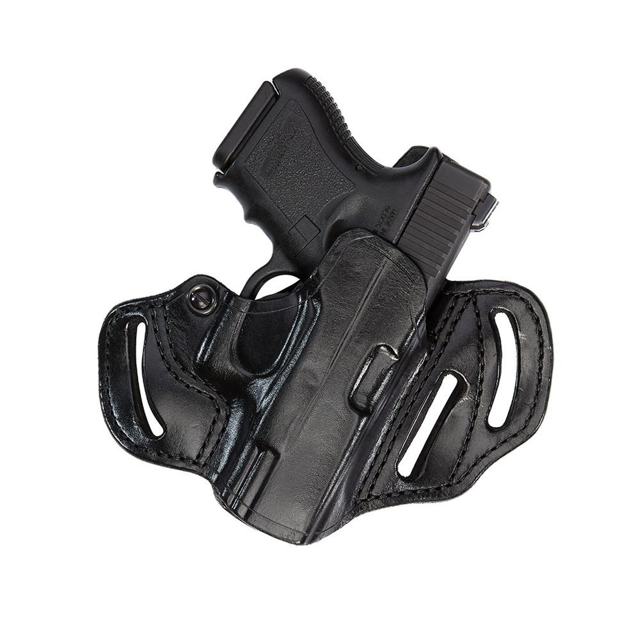 AKER LEATHER H166ABPR-BE92F CLASSIC 3 SLOT OPEN TOP PANCAKE HOLSTER