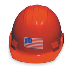 ACCUFORM SIGNS LHTL673 HARD HAT LABEL 2-1/8 IN H 4 IN W PK5