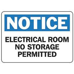 ACCUFORM SIGNS MELC801VP ACCUFORM MELC801VP NOTICE SIGN, ELECTRIC