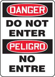 ACCUFORM SIGNS SBMADM139VP DANGER SIGN,14 X 10IN,R AND BK/WHT,PLSTC