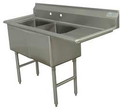 ADVANCE TABCO FC-2-2424-24R SCULLERY SINK STAINLESS STEEL 30 IN W