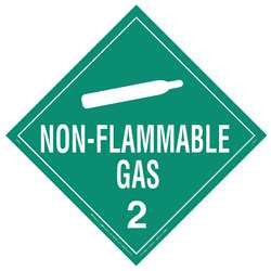 LABELMASTER Z-RVW3 NON-FLAMMABLE GAS PLACARD,VINYL,PK25