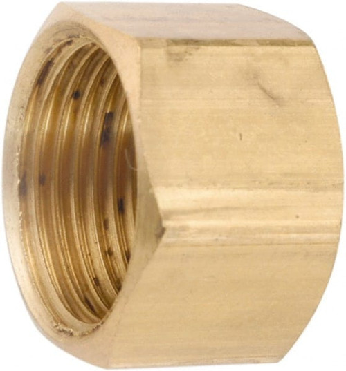 ANDERSON METAL CORP 730081-04 CAP, BRASS, COMPRESSION, 1/4-IN.