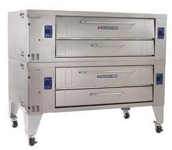 BAKERS PRIDE Y-602BL GAS DECK OVEN DOUBLE BRICK LINE