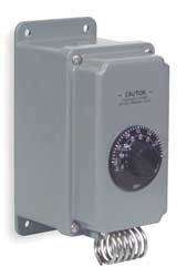 QMARK WT12 MECH TSTAT,HEAT ONLY,PLASTIC,100/40F