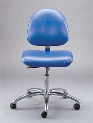 BEVCO 9051M BLACK VINYL DELUXE ESD CHAIR BLACK VINYL MEDIUM BACK