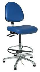 BEVCO 9551M ROYAL VINYL DELUXE ESD CHAIR ROYAL BLUE 23-33IN