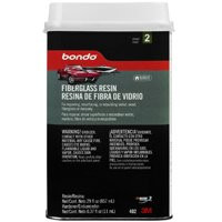 BONDO 402 FIBERGLASS RESIN,LIQUID,1 QT,LIGHT STRAW